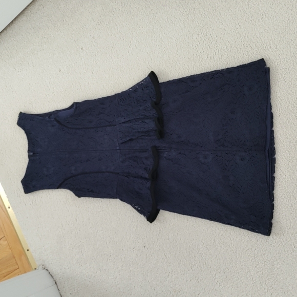 Xhilaration Navy Lace Peplum Dress - Picture 3 of 7
